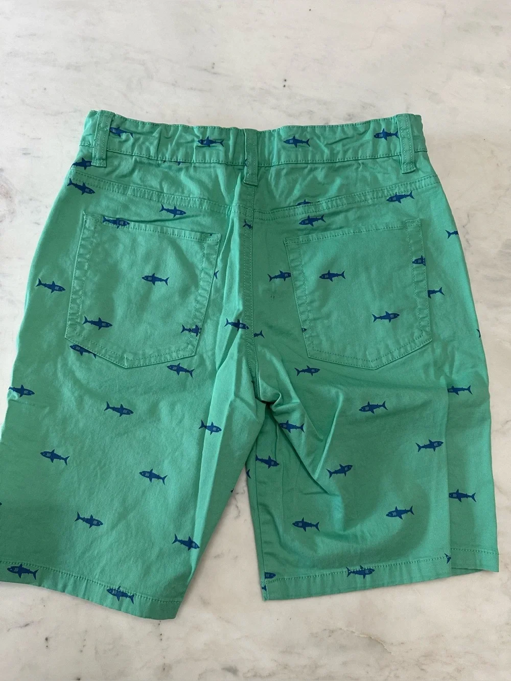 Kids Cotton Shark-Print Green Shorts & Lightning-Print Mauve Shorts - 2-Pack